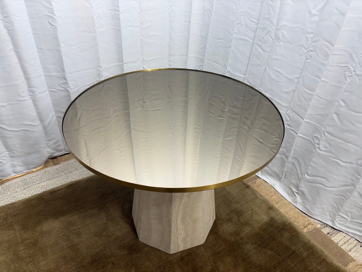 Arhaus Sculptural Stone Pedestal Bistro Table — 38"