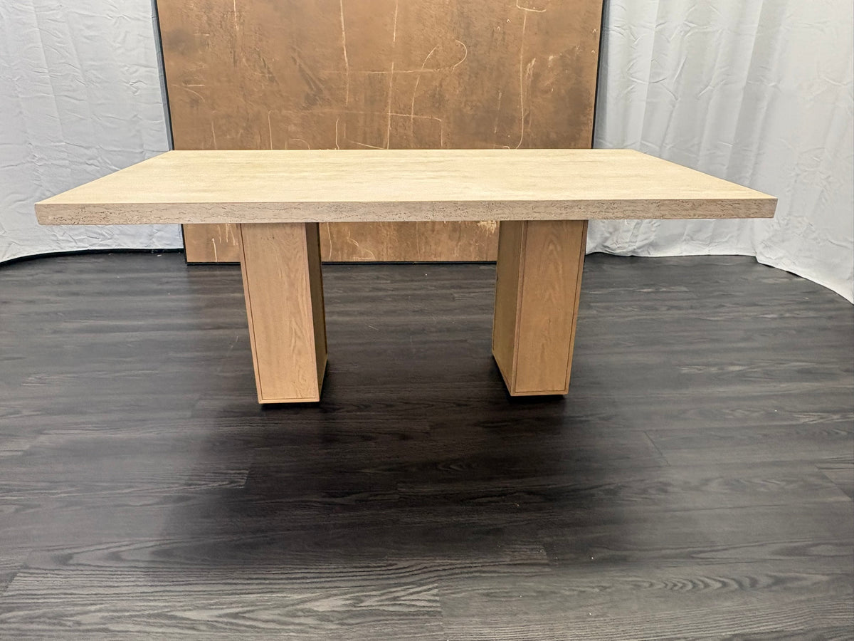 RH Restoration Hardware Lumi Rectangular Dining Table
72" | Light Oak | Turkish Travertine