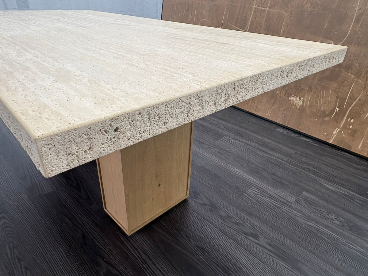 RH Restoration Hardware Lumi Rectangular Dining Table
72" | Light Oak | Turkish Travertine