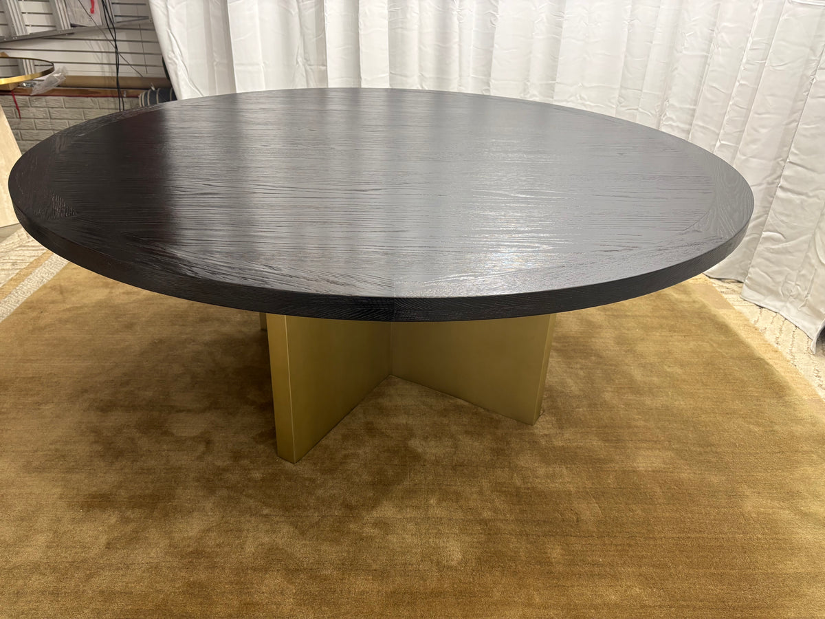 Arhaus Sculptural Pedestal Round Dining Table — 72"
