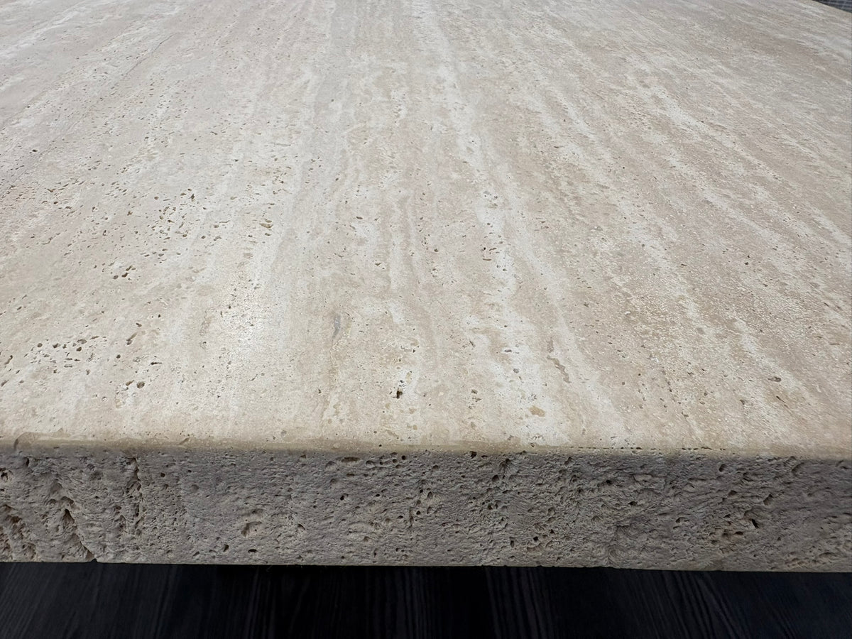 RH Restoration Hardware Lumi Rectangular Dining Table
72" | Light Oak | Turkish Travertine