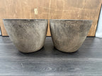 RH Vetro Round Side Table – 21" Diam. × 16"H | Dark Grey | Set of 2 | Pre-Owned