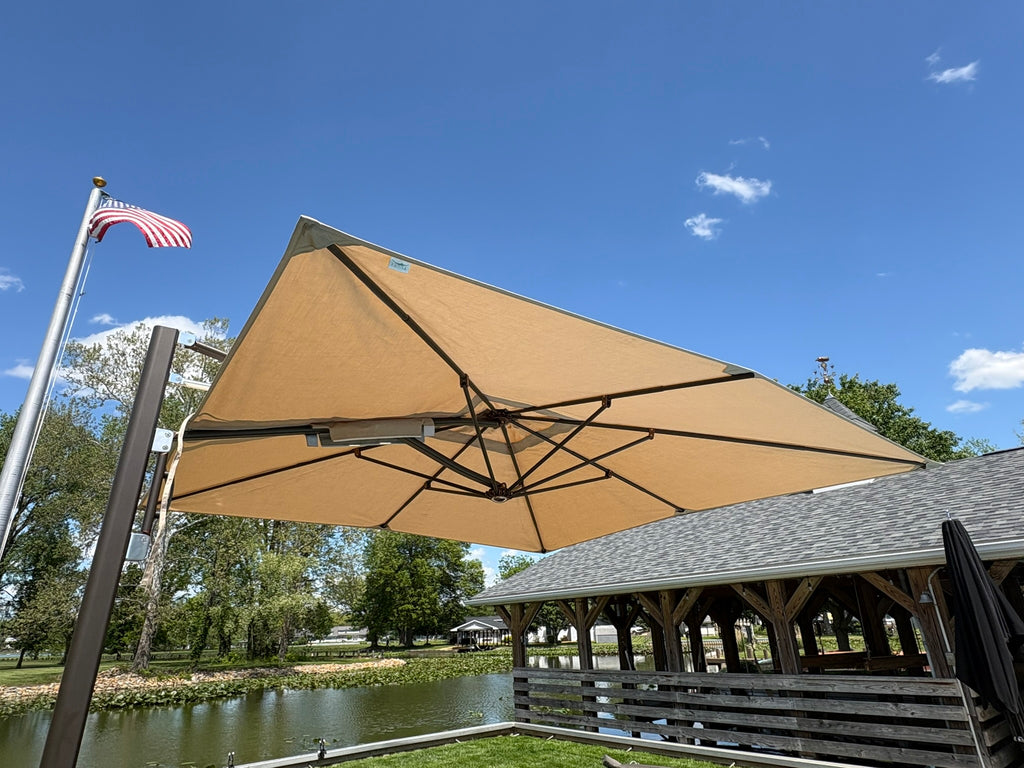 TUUCI® Ocean Master Cantilever Umbrella – 10' Square
Bronze | Marine-Grade Canvas | 600 LB Freestanding Base