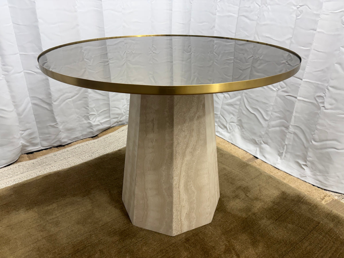 Arhaus Sculptural Stone Pedestal Bistro Table — 38"