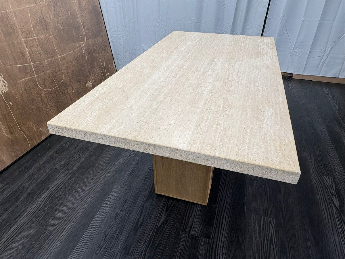 RH Restoration Hardware Lumi Rectangular Dining Table
72" | Light Oak | Turkish Travertine