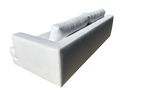 RH Monza Bench-Cushion Sofa – 8’ Luxe Depth in White Performance Linen Weave (Made in Italy)