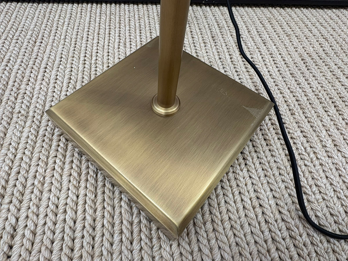 RH Pyramid Telescoping Floor Lamp Vintage Brass | Adjustable Height | Cast Zinc & Steel