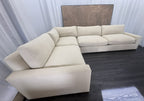 RH Maxwell Left-Arm L-Sectional | Classic | Down | Perennials® Performance Textured Linen Weave – Dune