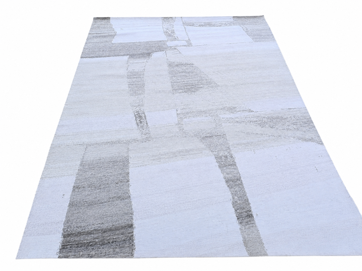 RH Nihal Wool Rug – 10' × 14' Multi Grey | 100% Hand-Spun Wool | Hand-Knotted | Abstract Geometric Design | Made in Nepal