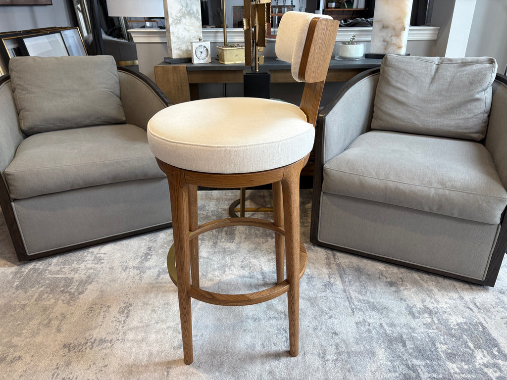 RH Ligné High Back Swivel Bar Stool — Single