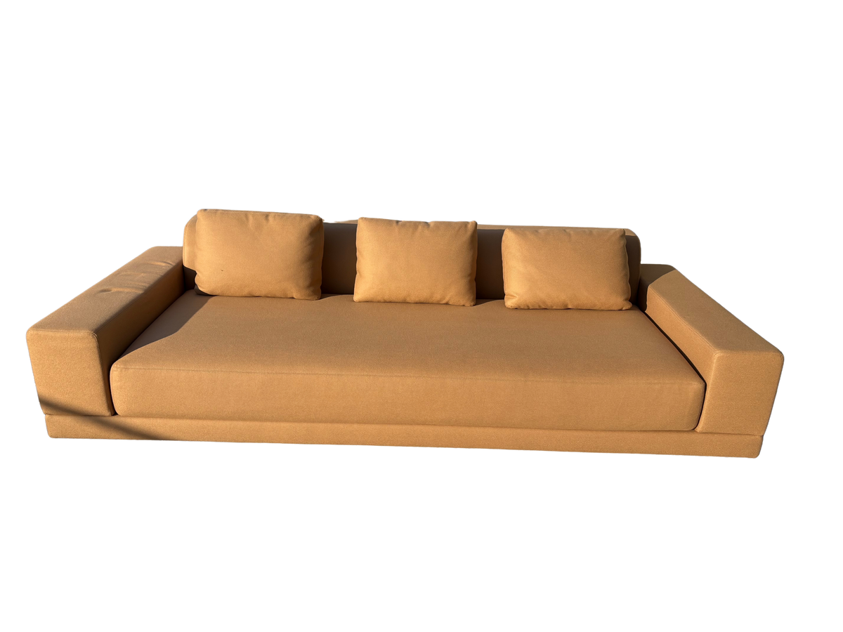 RH Cortona Sofa – 9' Luxe Depth in Holland & Sherry Wool Twill, Camel