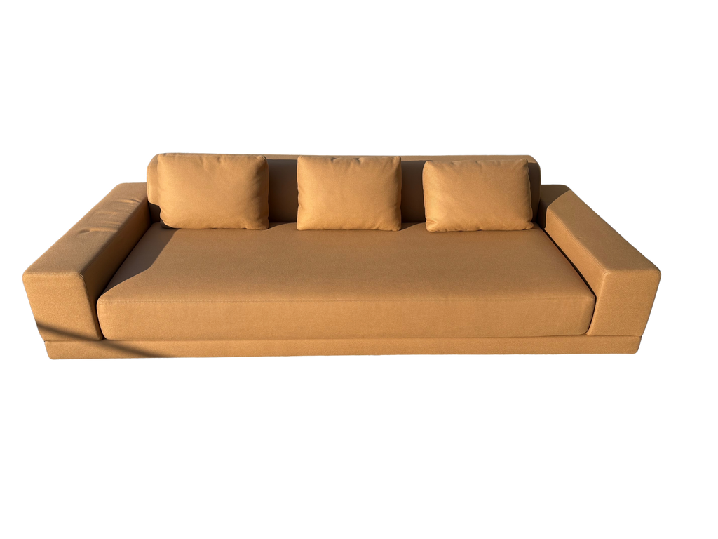 RH Cortona Sofa – 9' Luxe Depth in Holland & Sherry Wool Twill, Camel