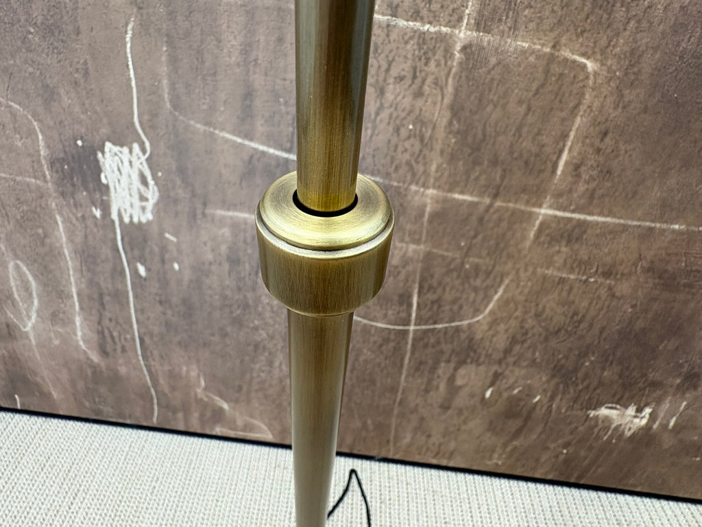 RH Pyramid Telescoping Floor Lamp Vintage Brass | Adjustable Height | Cast Zinc & Steel