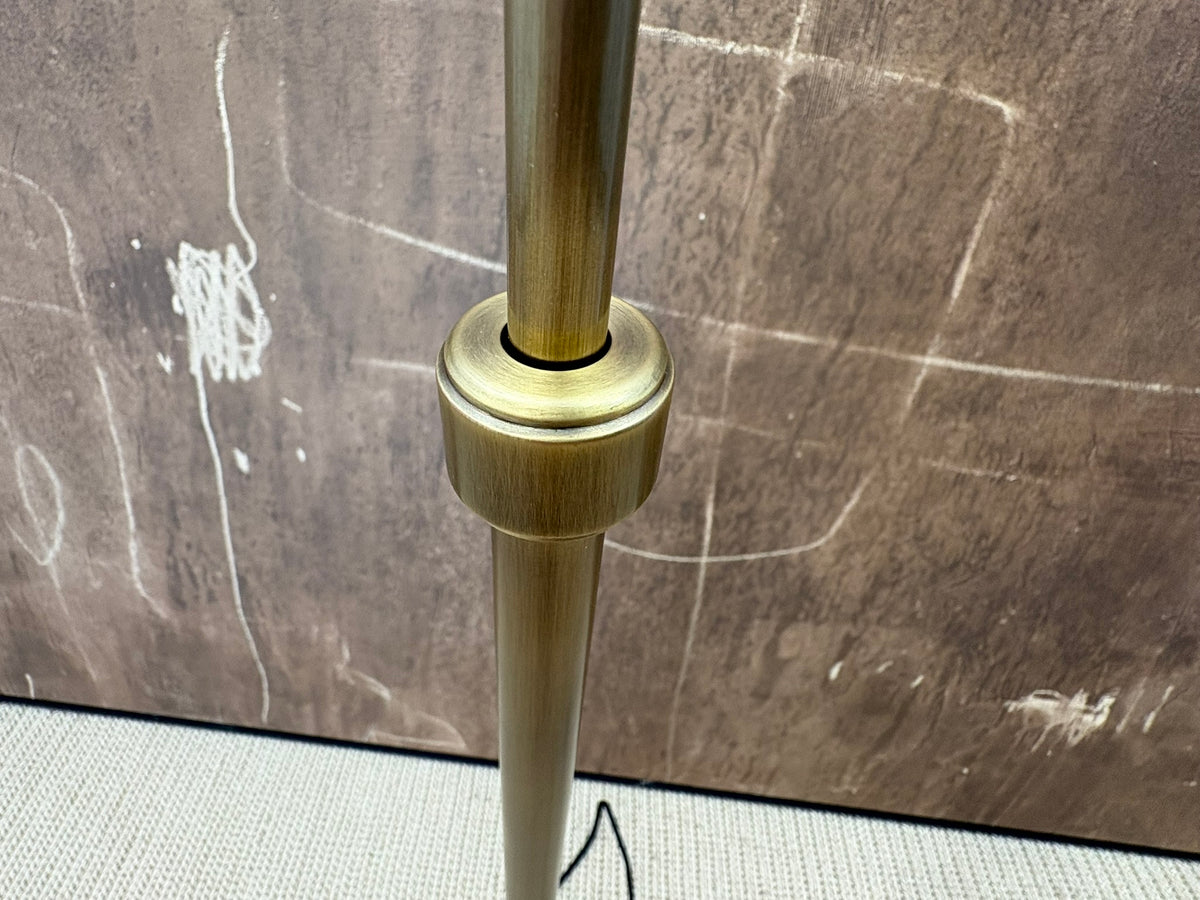 RH Pyramid Telescoping Floor Lamp Vintage Brass | Adjustable Height | Cast Zinc & Steel