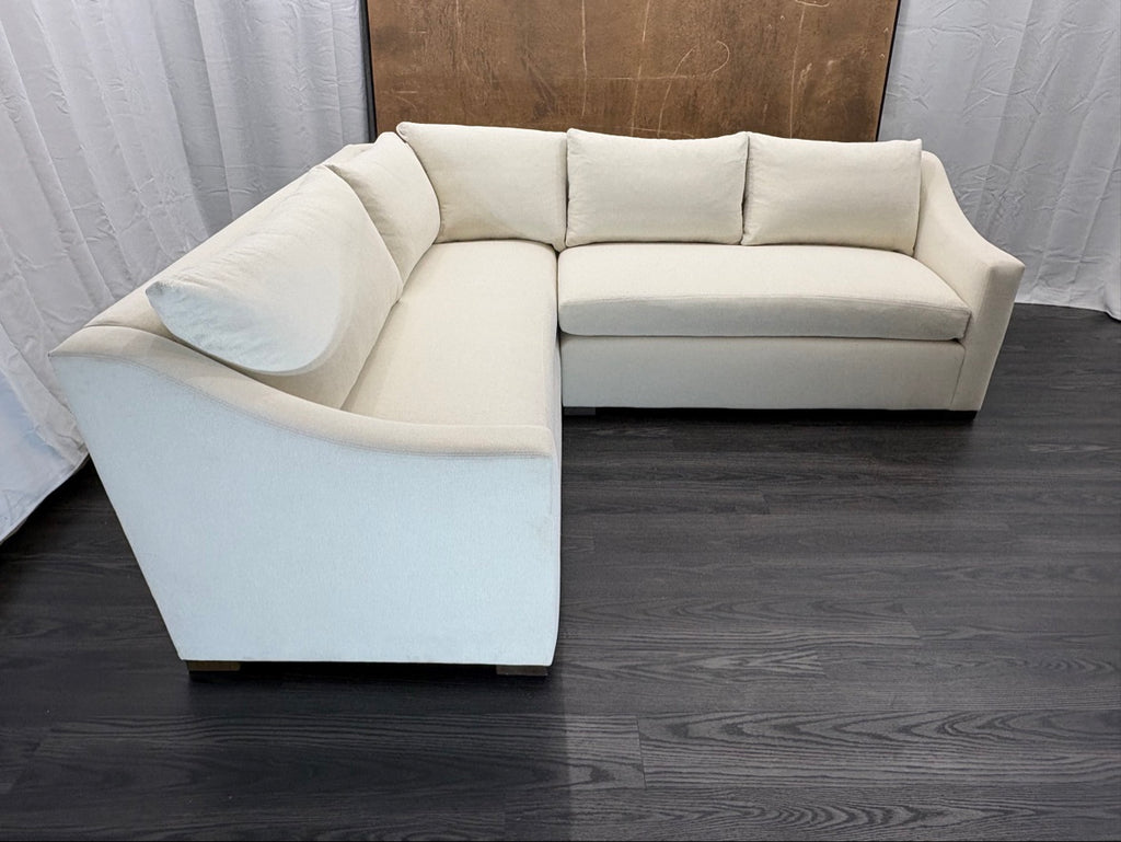 RH Belgian Classic Slope Arm Left-Arm Bench-Cushion L-Sectional