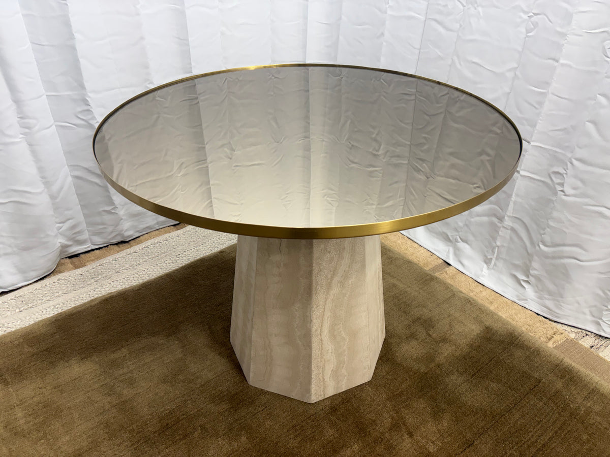 Arhaus Sculptural Stone Pedestal Bistro Table — 38"