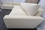 RH Maxwell Left-Arm L-Sectional | Classic | Down | Perennials® Performance Textured Linen Weave – Dune