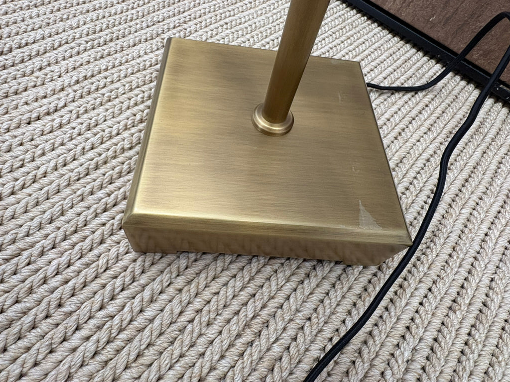 RH Pyramid Telescoping Floor Lamp Vintage Brass | Adjustable Height | Cast Zinc & Steel