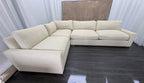 RH Maxwell Left-Arm L-Sectional | Classic | Down | Perennials® Performance Textured Linen Weave – Dune