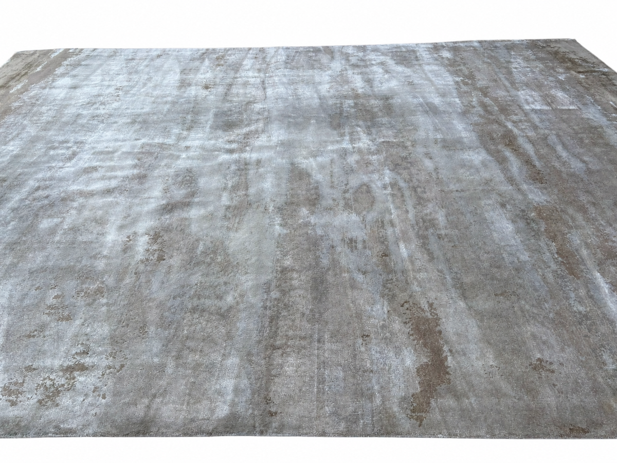 RH Suvali Silk & Wool Rug – 10' × 14' Wheat Multi | 90% Silk | Hand-Knotted | 84 Persian Knots Per Square Inch