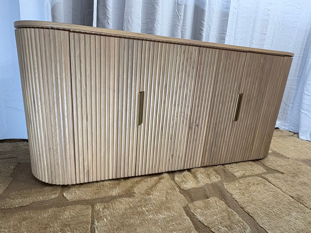 RH Byron 4-Door Sideboard — 84” Light Oak | Reeded American White Oak | Artisan Crafted (2 of 3)