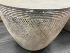 RH Vetro Round Side Table – 21" Diam. × 16"H | Dark Grey | Set of 2 | Pre-Owned