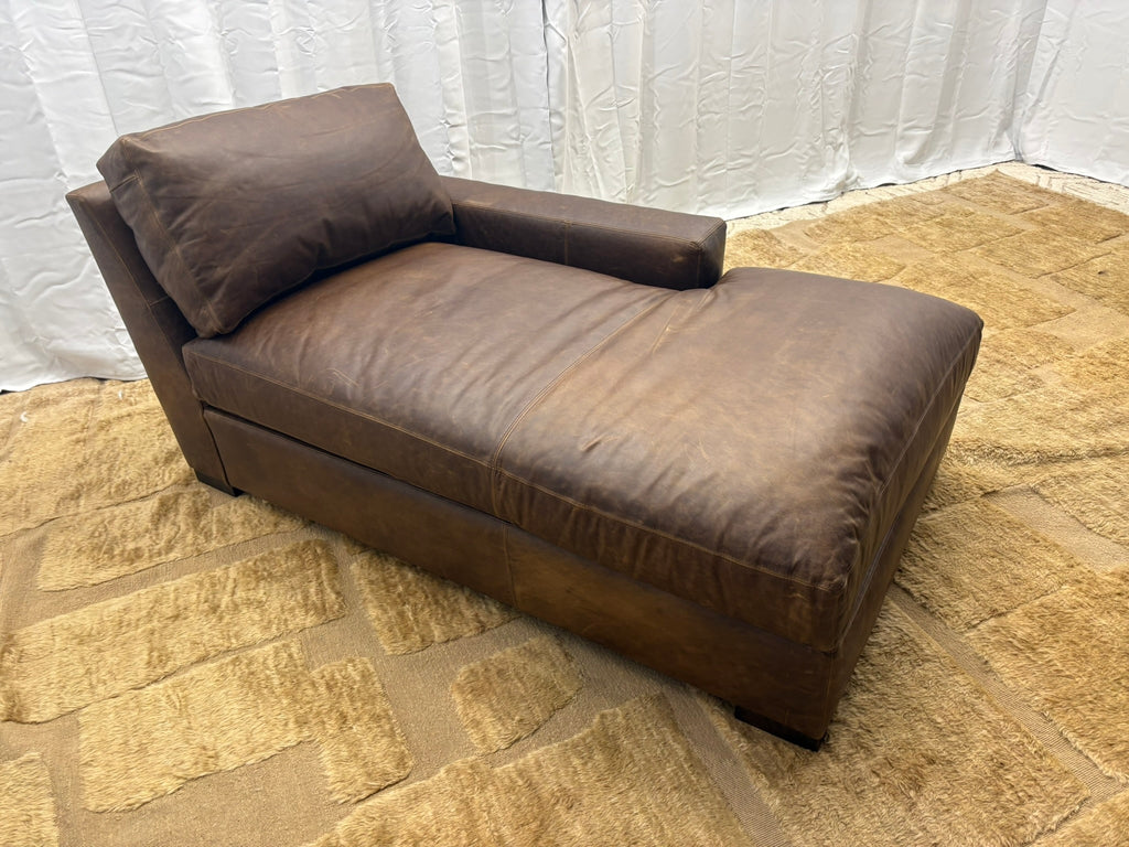 RH Maxwell Leather Right-Arm Chaise