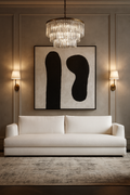 RH Monza Bench-Cushion Sofa – 8’ Luxe Depth in White Performance Linen Weave (Made in Italy)