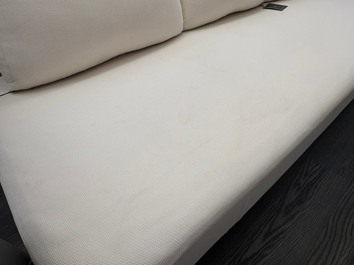 RH Restoration Hardware Matira Aluminum Sofa
Designed by Harrison & Nicholas Condos
84" | Iron Finish | Natural Performance Textured Weave