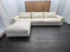 RH Lugano Modular 4-Piece Sectional | Italy | Down | Performance Linen Weave – Natural