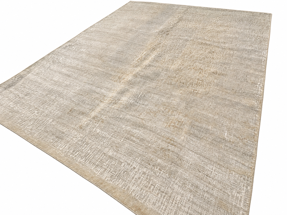 RH Matrice Wool & Silk Rug – 10' × 14' Ivory | Hand-Knotted Wool & Silk