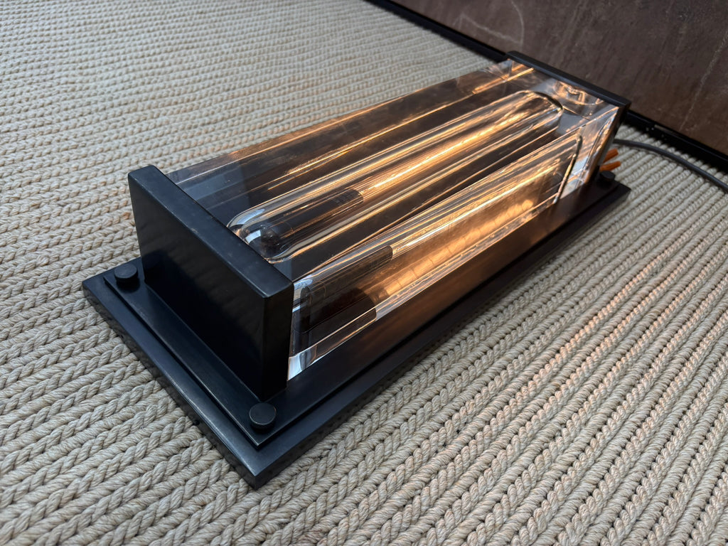 RH Savile Grand Rectangular Sconce Bronze | K9 Crystal Glass & Sand-Cast Brass | Designed by Jonathan Browning