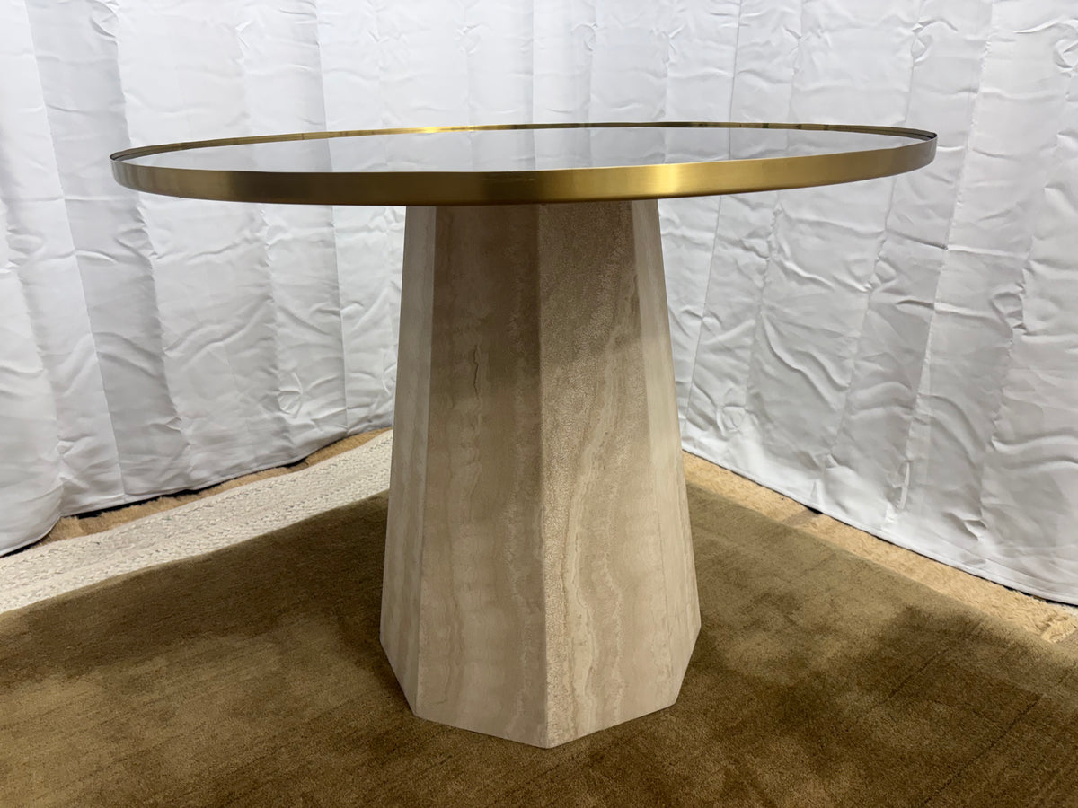 Arhaus Sculptural Stone Pedestal Bistro Table — 38"