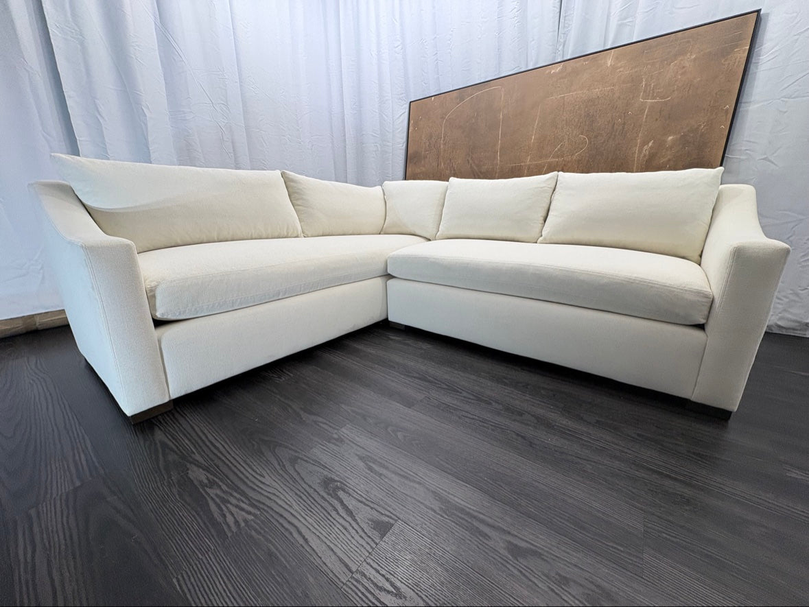 RH Belgian Classic Slope Arm Left-Arm Bench-Cushion L-Sectional