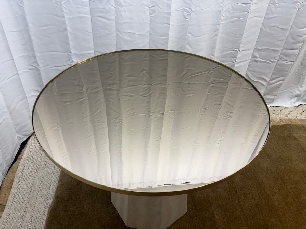 Arhaus Sculptural Stone Pedestal Bistro Table — 38"