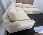 RH Maxwell Left-Arm L-Sectional | Classic | Down | Perennials® Performance Textured Linen Weave – Dune