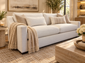 RH Belgian Classic Slope Arm 2-Cushion Sofa – 7' | Classic Depth | Perennials® Performance Textured Linen Weave | Natural