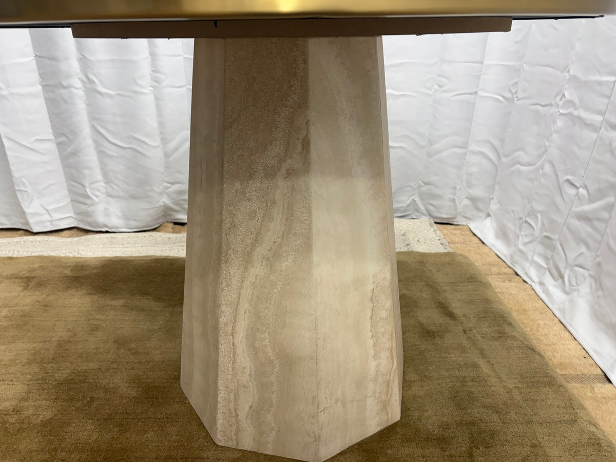 Arhaus Sculptural Stone Pedestal Bistro Table — 38"