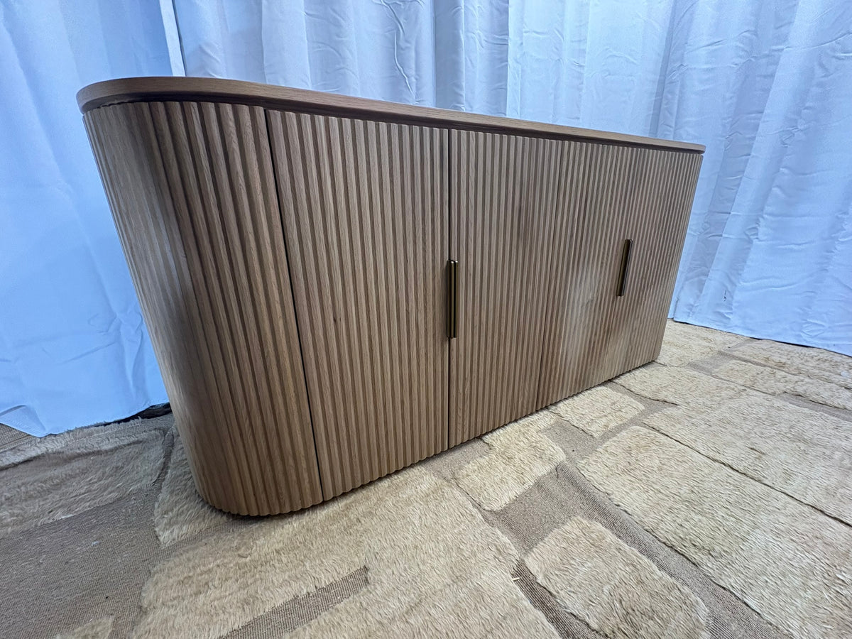 RH Byron 4-Door Sideboard — 84” Light Oak | Reeded American White Oak | Artisan Crafted (3 of 3)