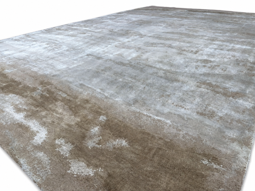RH Suvali Silk & Wool Rug – 10' × 14' Wheat Multi | 90% Silk | Hand-Knotted | 84 Persian Knots Per Square Inch