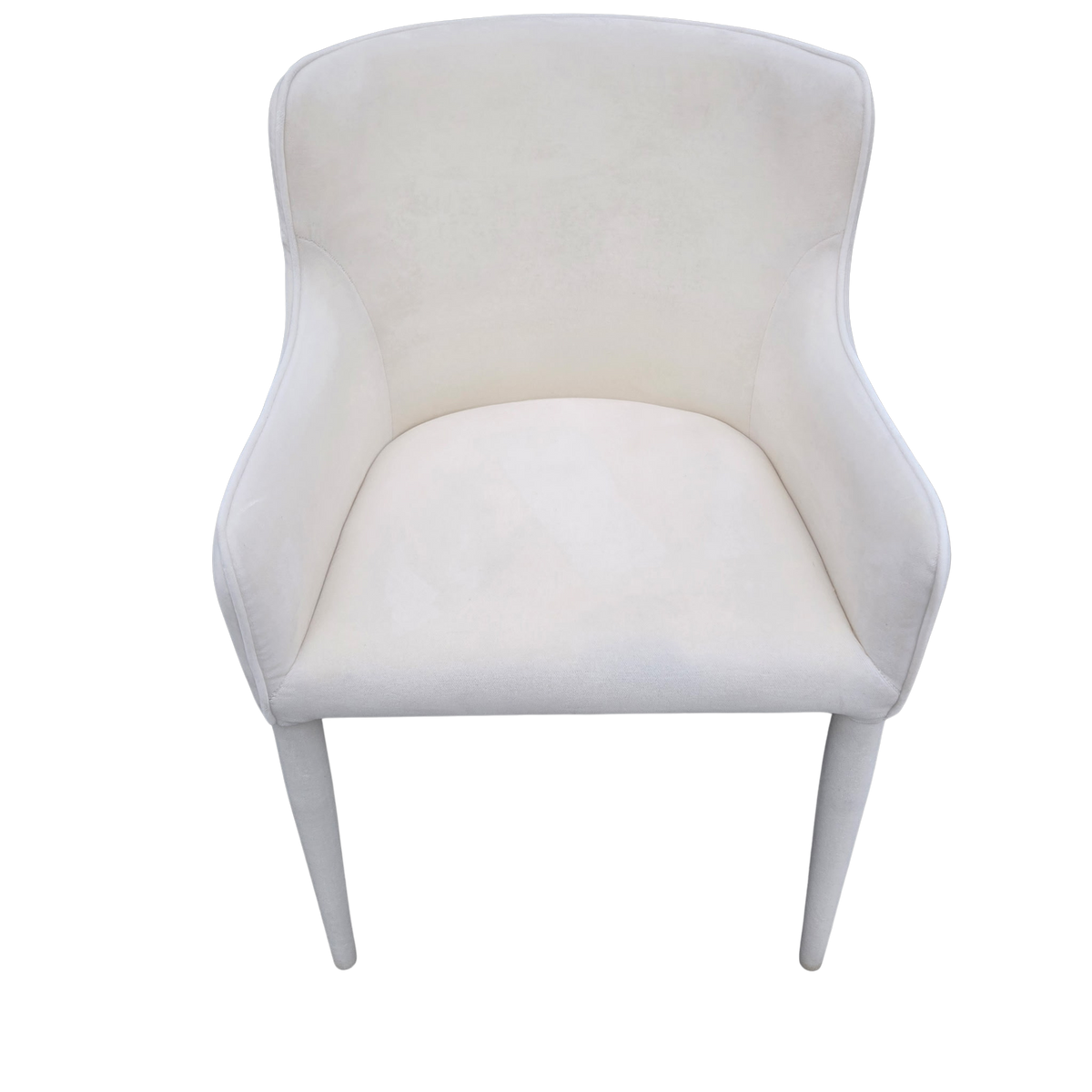 Restoration Hardware Nicola Slope Fabric Dining Side Chairs (Set of 4) – Performance Velvet, Natural