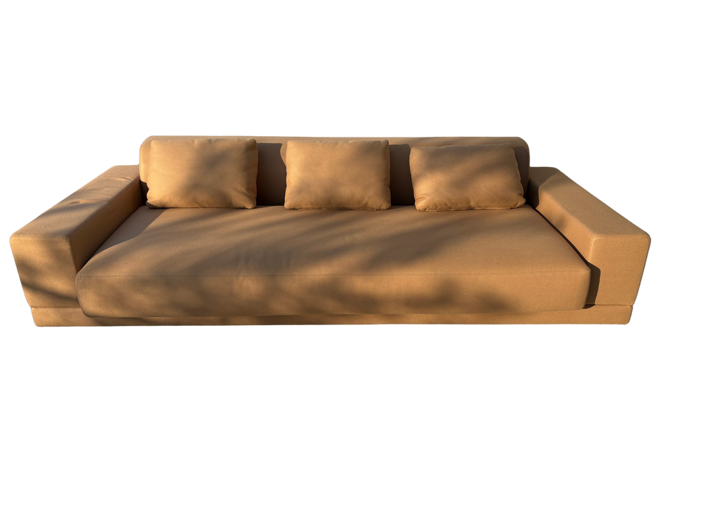 RH Cortona Sofa – 9' Luxe Depth in Holland & Sherry Wool Twill, Camel