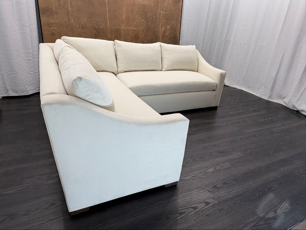 RH Belgian Classic Slope Arm Left-Arm Bench-Cushion L-Sectional