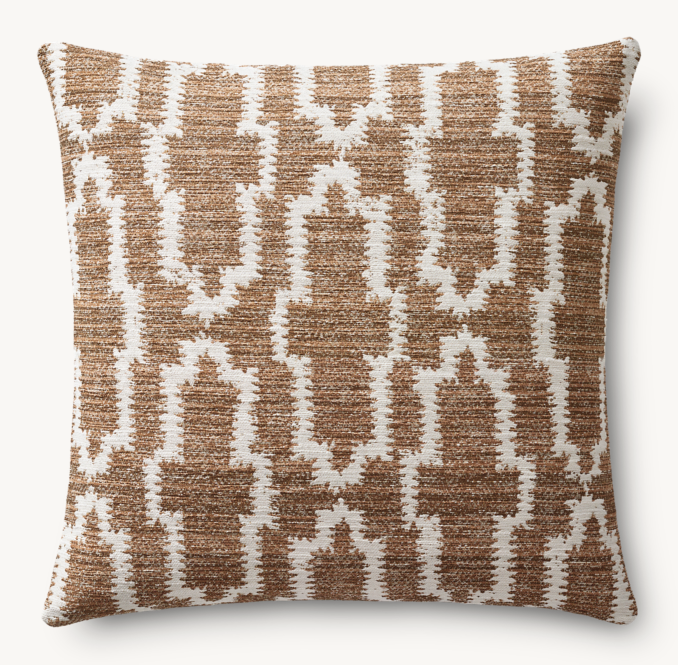 RH Restoration Hardware Nazaré Block Print Pillow Cover 20" × 20" Square