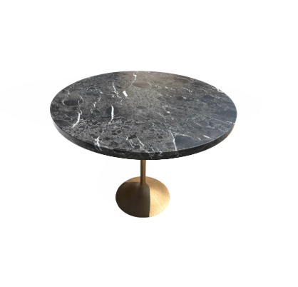 Restoration Hardware Black Emperador Marble Tabletop – 36” Round (Base Not Included)