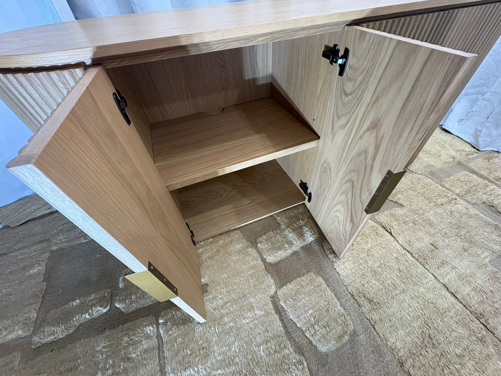 RH Byron 4-Door Sideboard — 84” Light Oak | Reeded American White Oak | Artisan Crafted (3 of 3)
