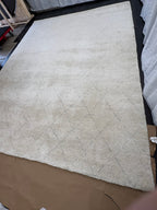 RH Iman Diamond Wool Rug 9x12 - Ivory/Silver