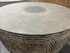 RH Vetro Round Side Table – 21" Diam. × 16"H | Dark Grey | Set of 2 | Pre-Owned