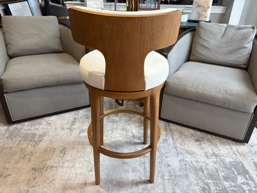 RH Ligné High Back Swivel Bar Stool — Single