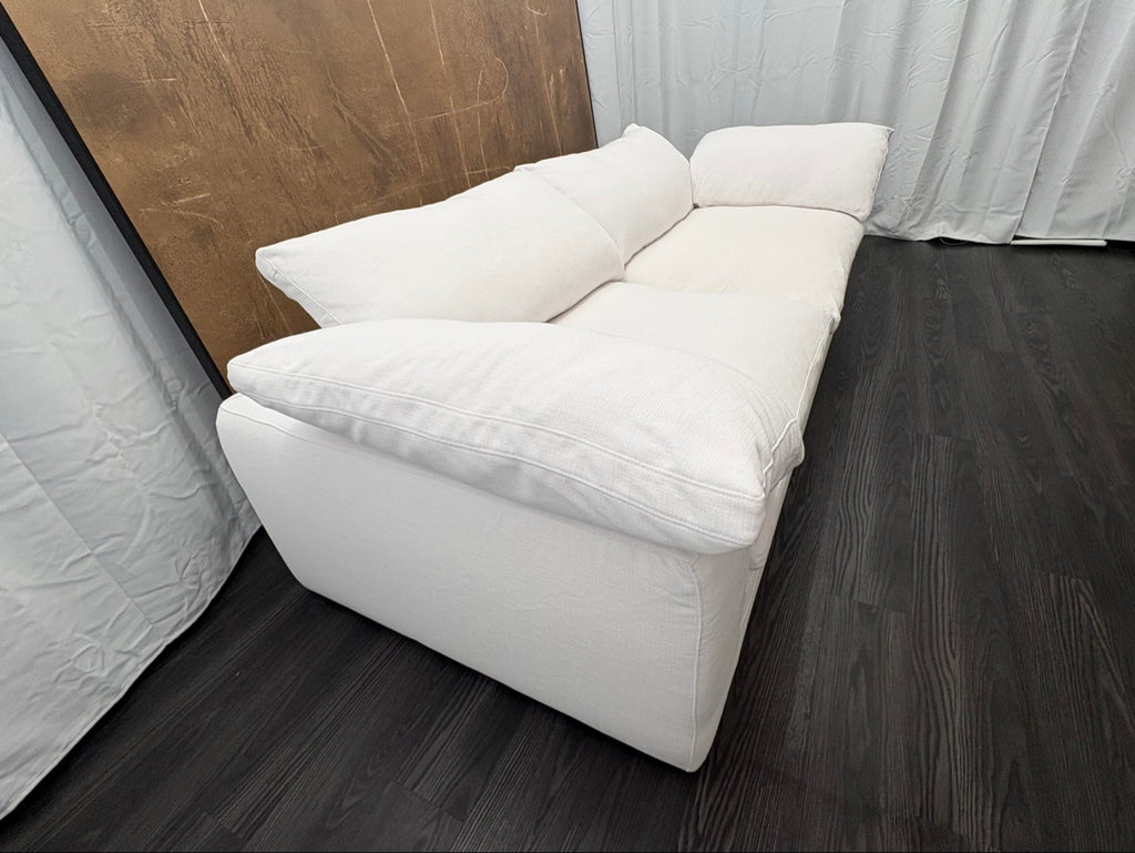RH Cloud 9' Luxe Sofa — 2-Cushion | Perennials Performance Textured Linen Weave | White